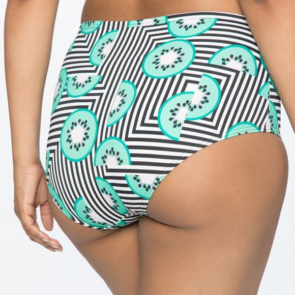 Eloquii High Waisted Printed Bikini Bottom - Picture 2 of 3